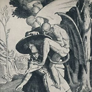 Christian Fighting Apollyon, 1895, (1923). Artist: William Strang