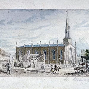 Church of St Mary the Less, Lambeth Butts, London, c1831
