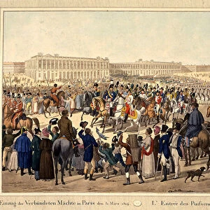 The Coalition army enters Paris on March 31, 1814, Early 19th cen Artist: Anonymous