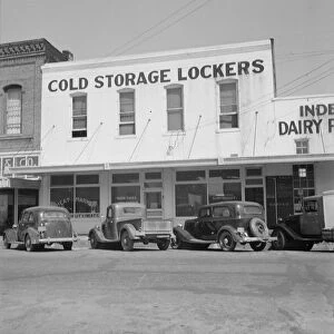 Cold storage lockers where farmers store meat and vegetables... Independence, Oregon, 1939. Creator: Dorothea Lange