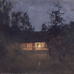 Country house at the twilight, 1890s. Artist: Levitan, Isaak Ilyich (1860-1900)