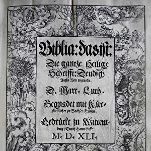 Cover design Biblia by Martin Luther, 1541. Creator: Cranach, Lucas, the Younger