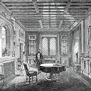 The Crimson Drawing-Room, Lansdown Tower, 1845. Creator: Unknown