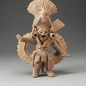 Dancing Figure Wearing Animal Headdress and Ornate Costume, A. D. 600 / 900