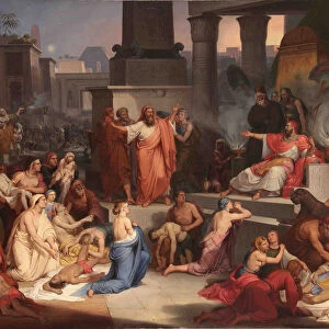 The Death of the First-Born of Egypt, 1838-1839. Artist: Paoletti, Pietro (1801-1847)