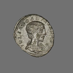 Denarius (Coin) Portraying Julia Soaemias, 218-222. Creator: Unknown