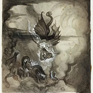 Descent to Hell, n. d. Creators: Henry Fuseli, Theodore Matthias von Holst
