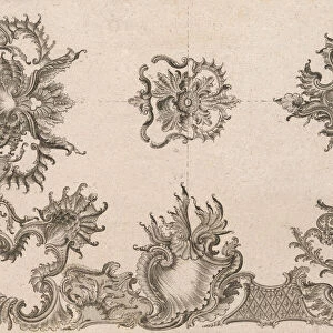 Two Designs for Ceiling Decorations, Plate 2 from Unterschiedliche neu inv