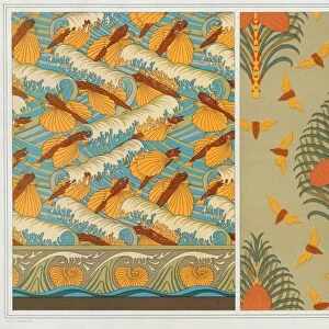 Designs for wallpaper Flying Fish and Waves, pub