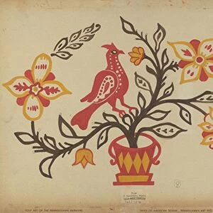 Drawing for Plate 8: From the Portfolio "Folk Art of Rural Pennsylvania", c. 1939. Creator: Unknown