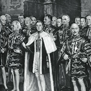 The Earl Marshal, heralds, and other officers of arms, coronation of George VI, 12 May 1937. Artist: W Smithson Broadhead