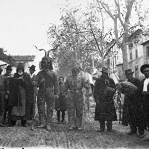 Els Moratons ands Alicorn in Santo Domingo festivities in Manacor, in the early 20th century