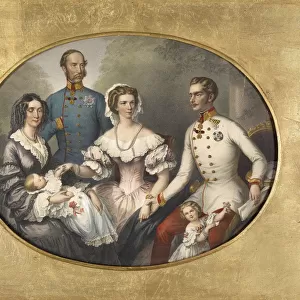 The Emperor Family of Austria, 1856. Artist: Bayer, Joseph (1820-1879)