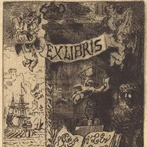 Ex-libris de Leon Lerey (Ex-libris of Leon Lerey), 1875 / 1877