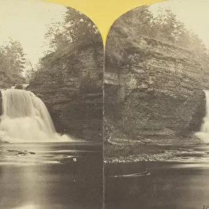 Fall Creek, Ithaca, N. Y. 5th, or Trip Hammer Fall, 65 feet high, 1860 / 65. Creator: J. C