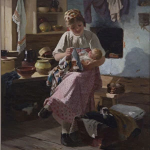 Firstling, 1888. Artist: Pelevin, Ivan Andreyevich (1840-1917)