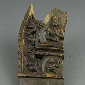 Fragment Depicting a Tathaghata, 12th century. Creator: Unknown