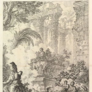 Frontispiece, with Statue of Minerva, ca. 1748. Creator: Giovanni Battista Piranesi