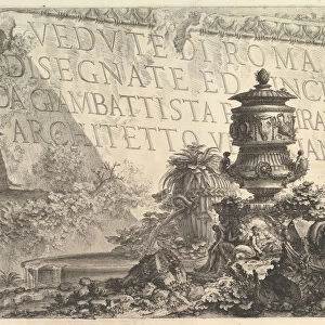 Frontispiece (Title page), 1748. Creator: Giovanni Battista Piranesi