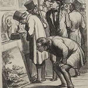 Gallery at Hotel Drouot: The Day of the Sale. Creator: Honore Daumier (French, 1808-1879)