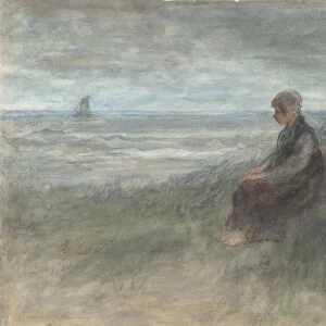 Girl in the Dunes, mid-19th-early 20th century. Creator: Jozef Israels