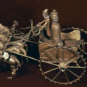 Gold model chariot from the Oxus treasure, Achaemenid Persian, from Tadjikistan, 5th-4th century BC