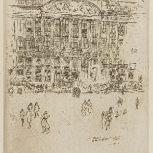 Grand Place, Brussels, 1887. Creator: James Abbott McNeill Whistler