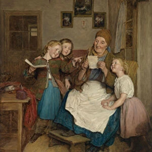 Grandmother with three grandchildren