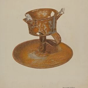 Grease Lamp, c. 1941. Creator: Margaret Golden
