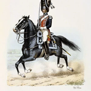 Grenadiers a Cheval du Roi, Grande Tenue, 1814-15 Artist: Eugene Titeux