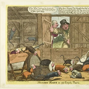 Hungry Rats in an Empty Barn, published March 1806. Creator: Charles Williams