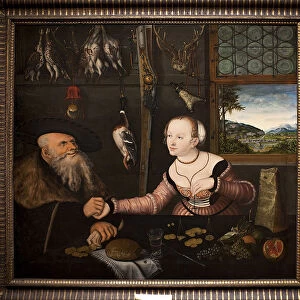 The Ill matched Couple. Artist: Cranach, Lucas, the Elder (1472-1553)