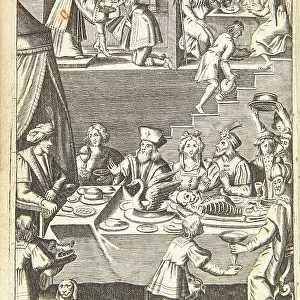 Illustration for "Le tombeau des delices du monde" by Jean Puget de La Serre, 1631. Creator: Jode, Pieter I, de (1570-1634). Illustration for "Le tombeau des delices du monde" by Jean Puget de La Serre, 1631