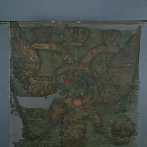 Imperial regimental flag at the Time of Peter the Great, 1700. Artist: Flags, Banners and Standards