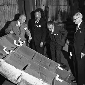 Inspect a casting made at the Edgar Allen Steel Foundry, Meadowhall, Sheffield, 1962