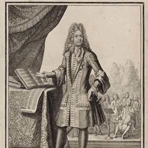 Jean-Baptiste Lully. Artist: Bonnart, Henri (1642-1711)