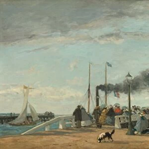 Jetty and Wharf at Trouville, 1863. Creator: Eugene Louis Boudin