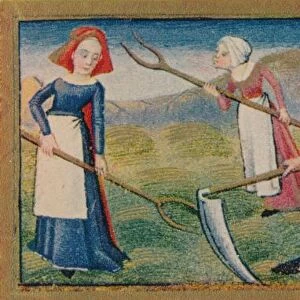 June - mowing, 15th century, (1939). Creator: Robinet Testard