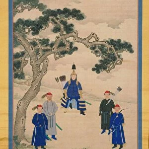 The Kangxi Emperor in Martial Attire. Hanging scroll, Second Half of the 17th cen