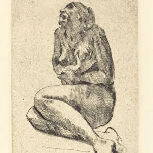 Kauernder weiblicher akt (Crouching Female Nude), 1914. Creator: Lovis Corinth