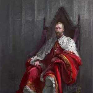 King George V, in the year of his coronation, 1911. Artist: Walter William Ouless