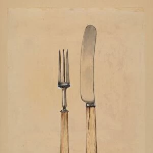 Knife and Fork, c. 1936. Creator: Grace Halpin