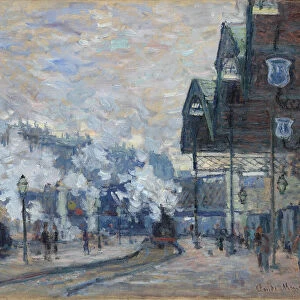 La Gare Saint-Lazare, vue exterieure, 1877. Creator: Monet, Claude (1840-1926)