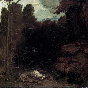 Landscape with a Dead Horse, 1850s. Artist: Gustave Courbet