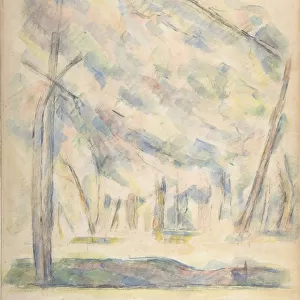 Landscape (recto); Sketch of rocks(?) (verso), n. d Creator: Paul Cezanne