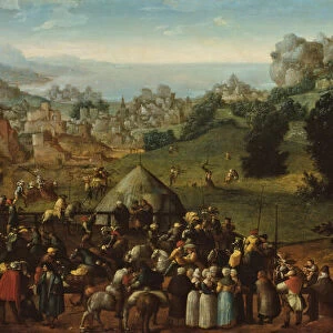 Landscape with Tournament and Hunters, 1519 / 20. Creator: Jan van Scorel