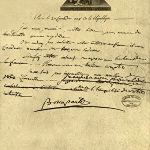 Letter from First Consul Napoleon Bonaparte to the Count of Provence, 6 September 1800, (1921)