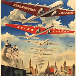 Long live our happy socialist Motherland (Poster), 1935. Artist: Klutsis, Gustav (1895-1938)