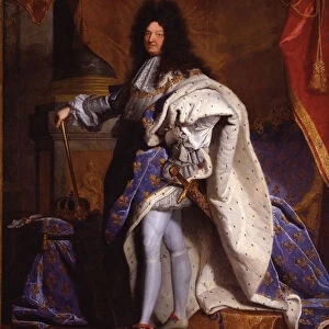 Louis XIV, King of France (1638-1715), 1702. Artist: Rigaud, Hyacinthe Francois Honore (1659-1743)