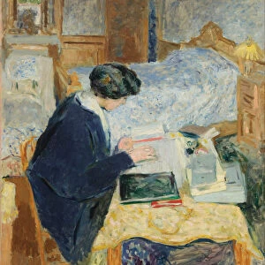 Lucy Hessel Reading, 1913. Artist: Vuillard, Edouard (1868-1940)